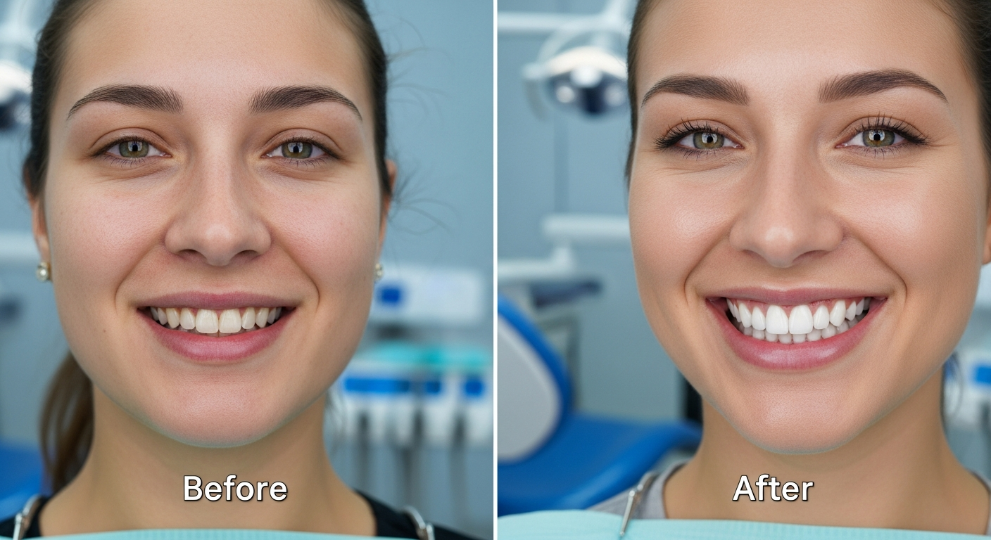 Clareamento dental antes e depois